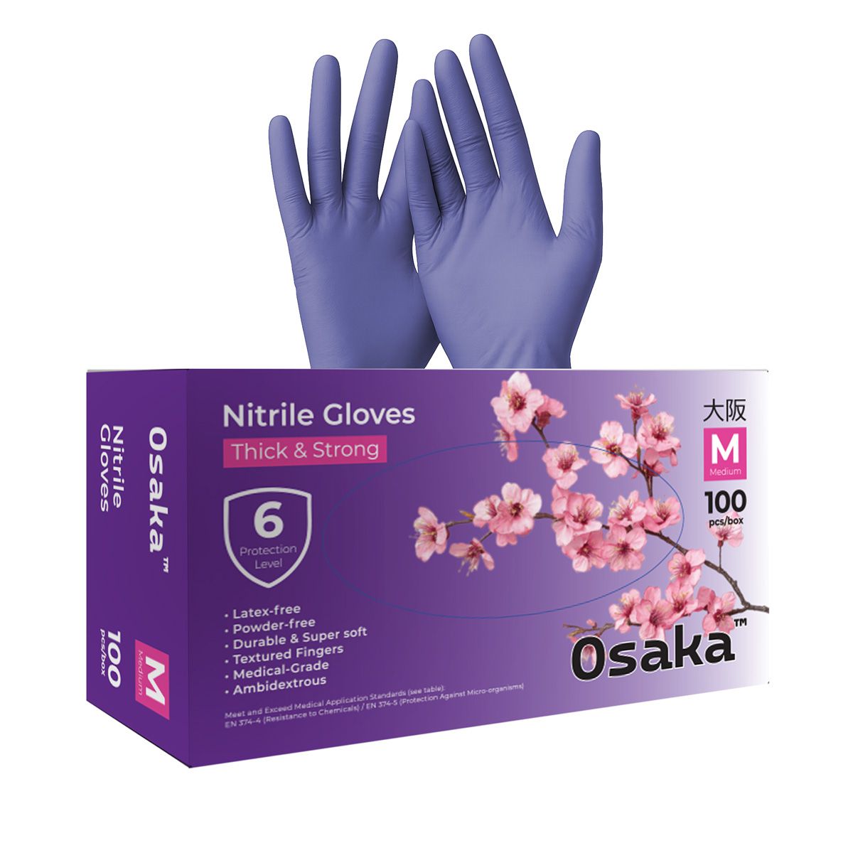 Osaka כפפות ניטריל מקצועיות 3.5 גרם