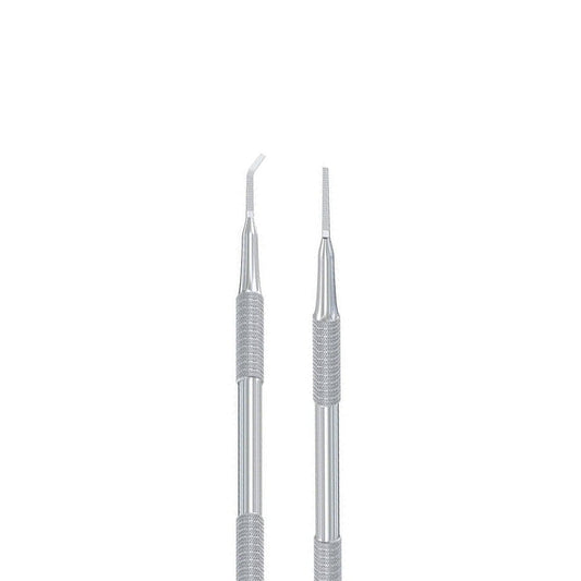 פצירה דו-צדדית לציפורן חודרנית - קצה ישר חד / קצה מכופף מרובע DSI Exclusive Skin Pusher